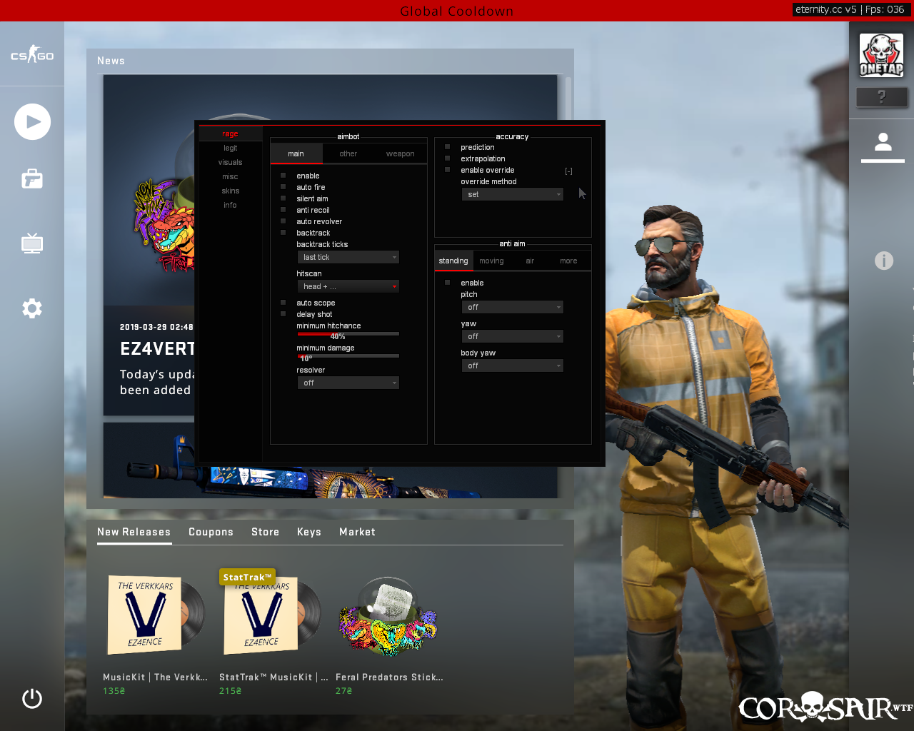 Use At Own Risk Eternity Cc V15 Best Free Csgo Cheat Released