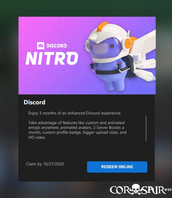 How do I get Discord Nitro for 1 for 3 months? Communication CORSAIR
